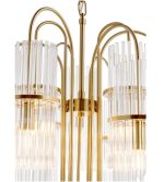 Eniola 9lt Pendant Natural Brass & Glass - Image 2