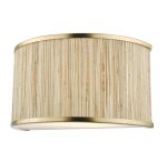 Fenella 2lt Wall Light Gold Leaf & Seagrass - Image 5