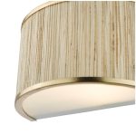 Fenella 2lt Wall Light Gold Leaf & Seagrass - Image 2