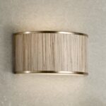Fenella 2lt Wall Light Gold Leaf & Seagrass - Image 6