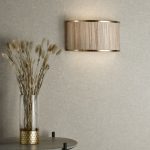 Fenella 2lt Wall Light Gold Leaf & Seagrass - Image 7