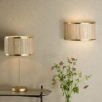 Fenella Table Lamp Gold Leaf With Seagrass Shade - Image 8