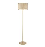 Fenella 3lt Floor Lamp Gold Leaf & Seagrass
