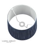 Laura Ashley Hemsley Pleated Silk Empire Drum Shade Blue 35cm/14 Inch - Image 4