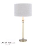Laura Ashley Highgrove Table Lamp Matt Antique Brass With Shade