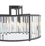 Kiran 5lt Pendant Satin Black & Crystal - Image 2