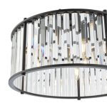 Kiran 5lt Pendant Satin Black & Crystal - Image 3