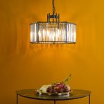 Kiran 5lt Pendant Satin Black & Crystal - Image 6