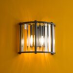 Kiran 2lt Wall Light Satin Black & Crystal - Image 5