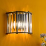 Kiran 2lt Wall Light Satin Black & Crystal - Image 6