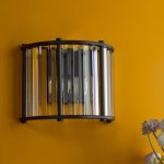 Kiran 2lt Wall Light Satin Black & Crystal - Image 7