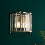 Kiran 2lt Wall Light Natural Brass & Crystal - Image 5