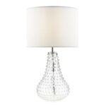 Kristina Table Lamp Textured Glass With Shade