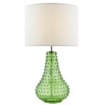 Kristina Table Lamp Green Glass With Shade