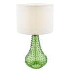 Kristina Table Lamp Green Glass With Shade - Image 2
