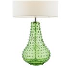 Kristina Table Lamp Green Glass With Shade - Image 3