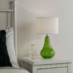 Kristina Table Lamp Green Glass With Shade - Image 5