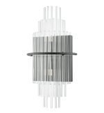 Lukas 2lt Wall Light Satin Black & Glass - Image 5