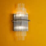 Lukas 2lt Wall Light Satin Black & Glass - Image 7