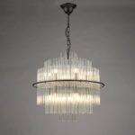 Lukas 13lt Pendant Satin Black & Glass - Image 4