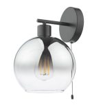 Lycia Wall Light Matt Black & Smoked Ombre Glass - Image 4