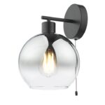 Lycia Wall Light Matt Black & Smoked Ombre Glass