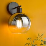 Lycia Wall Light Matt Black & Smoked Ombre Glass - Image 5