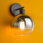 Lycia Wall Light Matt Black & Smoked Ombre Glass - Image 6