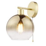 Lycia Wall Light Satin Gold & Gold Ombre Glass