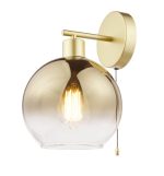 Lycia Wall Light Satin Gold & Gold Ombre Glass
