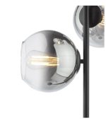 Lycia 3lt Floor Lamp Matt Black & Smoked Ombre Glass - Image 3