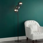Lycia 3lt Floor Lamp Matt Black & Smoked Ombre Glass - Image 7
