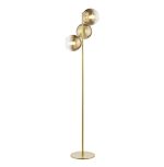 Lycia 3lt Floor Lamp Satin Gold & Gold Ombre Glass