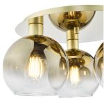 Lycia 3lt Flush Satin Gold & Gold Ombre Glass - Image 3