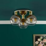 Lycia 3lt Flush Satin Gold & Gold Ombre Glass - Image 6