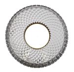 Leena Flush Satin Black & Smoked Ribbed Glass LED - Image 6