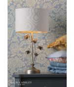 Laura Ashley Lyndale Table Lamp Distressed Silver Leaf & Cream With Shade - Image 2