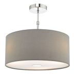 Ronda Grey Faux Silk Easy Fit Shade 40cm