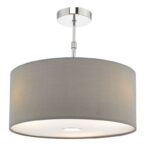 Ronda Grey Faux Silk Easy Fit Shade 40cm
