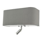 Ronda 3lt Wall Light Grey With LED Reading Light - Image 3