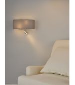 Ronda 3lt Wall Light Grey With LED Reading Light - Image 6