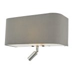 Ronda 3lt Wall Light Grey With LED Reading Light