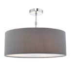 Ronda Grey Faux Silk Easy Fit Shade 60cm