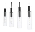 Ruben 4lt Bar Pendant Satin Black & Ribbed Glass - Image 2