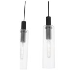Ruben 4lt Bar Pendant Satin Black & Ribbed Glass - Image 6