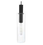 Ruben 6lt Bar Pendant Satin Black & Ribbed Glass - Image 3