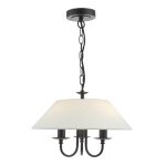 Sivan 3lt Pendant Matt Black With Shade