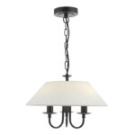 Sivan 3lt Pendant Matt Black With Shade