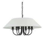 Sivan 6lt Pendant Matt Black With Shade - Image 2