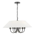Sivan 6lt Pendant Matt Black With Shade